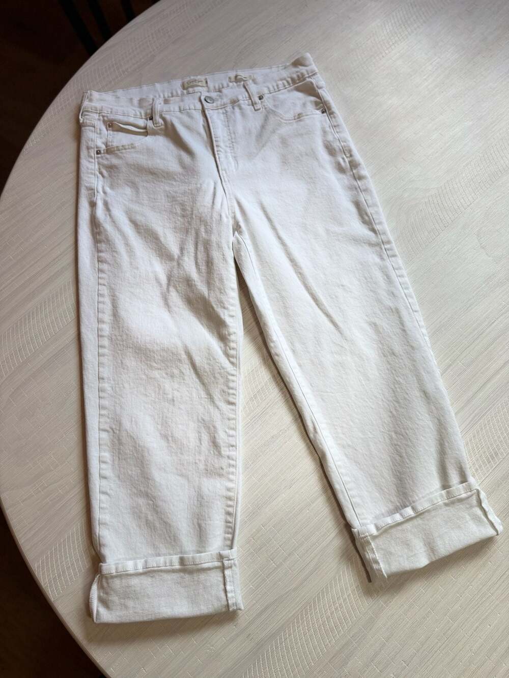 Jessica Simpson Boyfriend Jeans White Size 14W